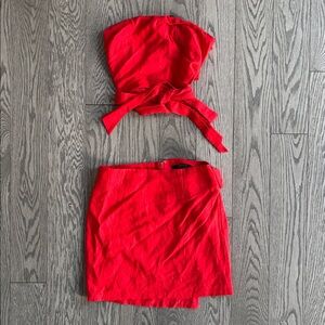 NWOT Forever 21 linen skirt set♥️